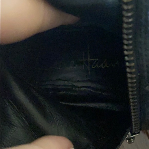 Cole Haan Black Leather Moto Boots Size 7 - Picture 7 of 9